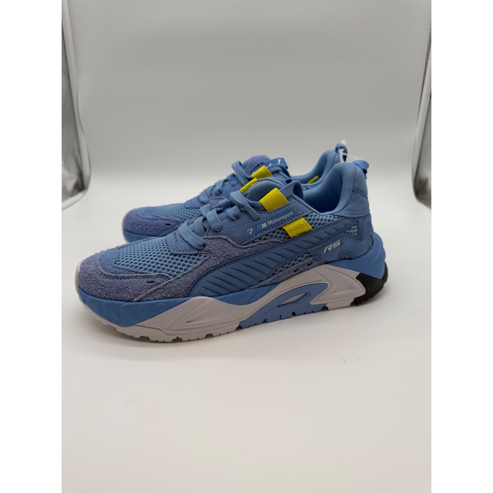 Puma BMW M Motorsport RS-Connect Blue Yellow Suede Sneakers 307645-02 Womens 8‎
